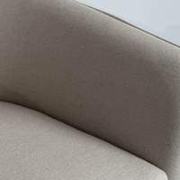 Fauteuil pivotant moderne entièrement rembourré à dossier incurvé - Fauteuil d'appoint pour chambre à coucher, appartement, extérieur et parc