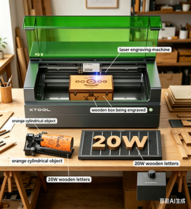 Grabador Láser XTool S1 de 20W, Cortador Láser de Diodo Encapsulado de 20W para Madera, Acrílico y Metal, Clase 1 de Seguridad con LightBurn - Product Image 6