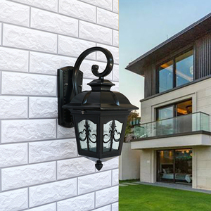 Lámpara de pared LED para jardín al aire libre, con energía Solar, resistente al agua, Base E27, diseño moderno Simple, difusor de vidrio templado, Aluminio - Product Image 3