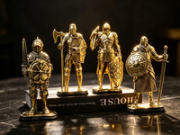 Résine Artisanat Victoire Chevalier Statue Résine Art Décoration De La Maison Solider Figurine Rétro Armure Chevalier