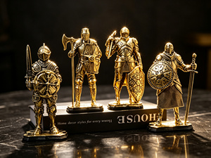 Résine Artisanat Victoire Chevalier Statue Résine Art Décoration De La Maison Solider <span class=keywords><strong>Figurine</strong></span> Rétro Armure Chevalier - Product Image 5
