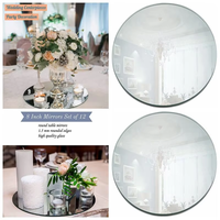 Plateau miroir rond acrylique sous-plaques bougie plaque pour restaurant mariage centres de table décor de fête de noël