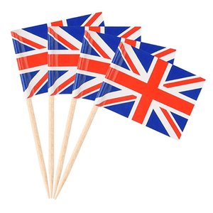 British Flag stuzzicadenti 100 pz/borsa torta di bambù accessori <span class=keywords><strong>per</strong></span> Cocktail Cheese Party Buffet di nozze e di compleanno forniture - Product Image 2