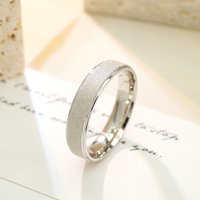 Bague en argent sterling 925 à large bande mate de 4 mm et 5 mm, ensemble pour couple homme et femme, vente chaude