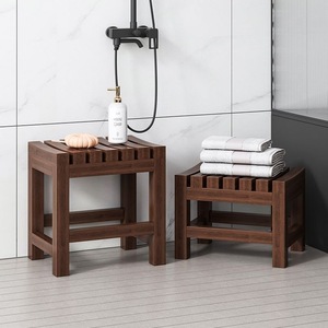 Tabouret de douche pour salle de bain, en bois massif, imperméable, antidérapant, multifonctionnel, pour personnes âgées et femmes enceintes - Product Image 3