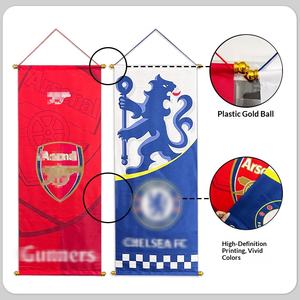 Bandera Colgante para Aficionados al Fútbol, Poliéster, Clubes de las 5 Mejores Ligas Europeas, Bandera Grande para Bar, Venta al Por Mayor - Product Image 3