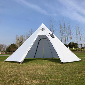 Tente pyramide de camping en plein air ultra-léger quatre saisons de camouflage pour 3-4 personnes sur mesure <span class=keywords><strong>grand</strong></span> espace <span class=keywords><strong>intérieur</strong></span> tissu Oxford UV - Product Image 5