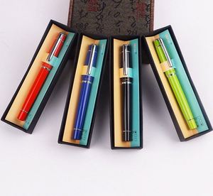 Custom Glossy Piano Paint Twist <b>Metal</b> <b>Roller</b> Pen With Triple Silver Trim Rings, Bright Color Rotating Executive Signature Pen - Product Image 6