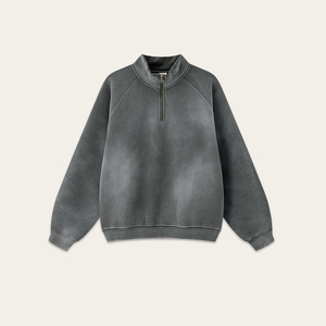 <strong>2</strong> Piece Jogging Suit Long Sleeve Fleece Tracksuits Men Half <strong>Zip</strong> <strong>Sweatshirt</strong> and Sweatpants Set - Product Image 2
