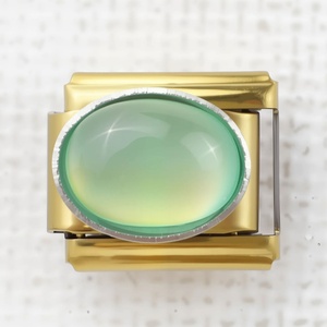 Nueva Serie de Pulseras Modulares de Cadena Estilo Italiano, Diseño con Gemas Doradas, Personalizables, de Acero Inoxidable Chapado en Oro, Unisex - Product Image 3