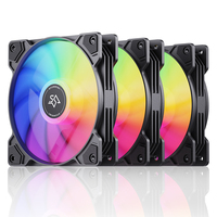 Ventilador de Refrigeración ARGB SNOWMAN XF120 con Adhesivo Personalizado, Ventilador de PC Negro con Disipador de Calor de Aluminio, Precio Bajo, en Stock