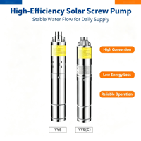 Pompe à eau solaire à vis en acier inoxydable de 3 pouces à débit stable, longue durée de vie, pompe submersible pour l'irrigation agricole