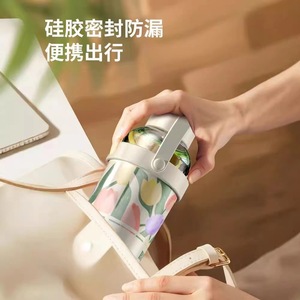 Insulated Water Bottle For Women Large Capacity Cold Brew Cup Travel Stainless Steel Tumbler With Lid And Handle - Product Image 4