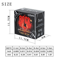 IRIN E680 Stainless Steel Electric Guitar Strings in Silver Set 6 Strings Individually Packaged Cardboard Box Made China Guangxi
