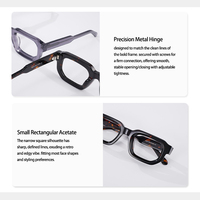 Monturas ópticas de acetato Mazzucchelli premium, monturas de gafas cuadradas extragrandes vintage, logotipo de marca personalizado para diseñadores.