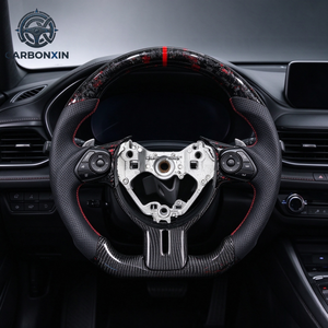 Volant sport en fibre de carbone forgée avec poignées chauffantes en cuir personnalisées et écran LED pour Toyota GR86 GT86 86 2017 2020 2012 - Product Image 5