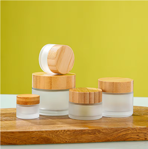 Cubierta de grano de madera, botella de crema para ojos de vidrio de arena, crema sellada, leche corporal, muestra cosmética, botella dividida - Product Image 2