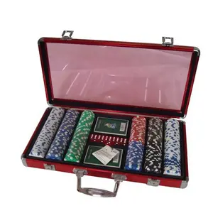 Custom Aluminium Gokken Case Casino Aktetas Voor 500 Poker Chips Speelkaarten Dice