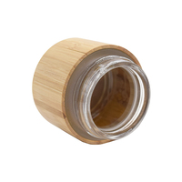 Pots en bambou écologique avec intérieur en verre, emballage cosmétique, de 100ml
