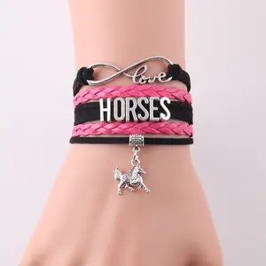 Mustang Ecuestre Quarter Horse Trainer Charm Pulseras para Show Jumping Racing Eventing para Arabian Cob <span class=keywords><strong>Pinto</strong></span> Horses Paint - Product Image 1
