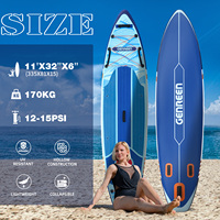 Planche de paddle gonflable personnalisée avec soudure à chaud pour le surf aquatique