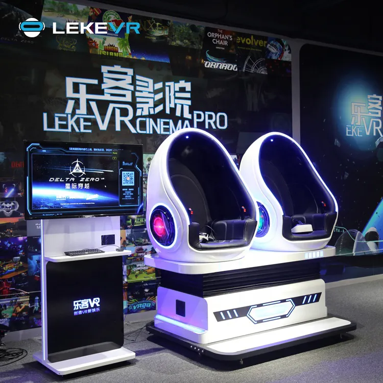 LEKE VR 돈을 버는 새로운 비즈니스 720 학위 VR 놀이 공원 9D 7D 5D 시네마 게임 계란 의자 시뮬레이터