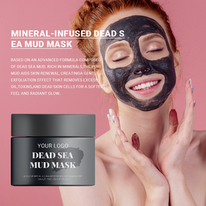 Mascarilla facial de arcilla cosmética para el cuidado de la piel profunda, natural y orgánica, Etiqueta Privada, barro del <span class=keywords><strong>Mar</strong></span> <span class=keywords><strong>Muerto</strong></span>, máscara negra - Product Image 3