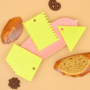 3-Piece gıda-güvenli plastik hamur kesici seti pişirme ve pasta araçları-kase kazıyıcı kek kazıyıcı pürüzsüz aracı ekmek buzlanma fondan - Product Image 6