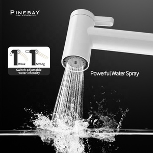 PINEBAY 2024 новые продукты, туалет, набор из трех предметов, набор аксессуаров для ванной, Душевые системы, белый АБС-пластиковый распылитель для биде - Product Image 5