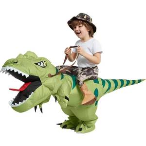 Disfraz Inflable de Dinosaurio T-Rex Verde para Adultos y Niños, para Halloween, Carnaval y Fiestas - Product Image 5