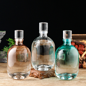 500ml Vòng màu phun chì-Việt tinh thể Thủy Tinh Rượu chai cho Vodka rum với kính nút chai botella de envasado de whisky - Product Image 1