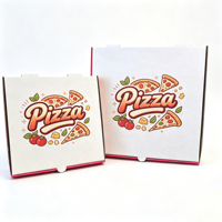 Boîte à pizza à emporter en carton ondulé kraft écologique, personnalisable avec logo, directement de l'usine SP3388, pour pizzeria et restaurant