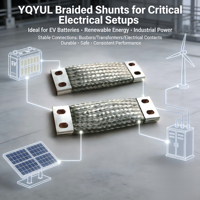 Connecteur de barre omnibus en cuivre tressé flexible à courant élevé pour transformateurs et panneaux électriques industriels