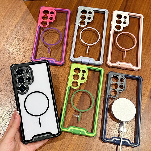 New Magnetic 3-in-1 Shockproof Phone case for Samsung S25 Ultra Injection Molded with Magnetic