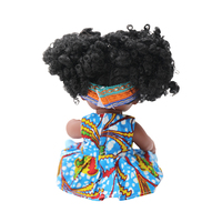 Nouvelle conception personnalisée en plastique PVC souple peau de café foncé 10 pouces Mini poupée d'amour pour enfants fille africaine jouet Tusalmo marque CE