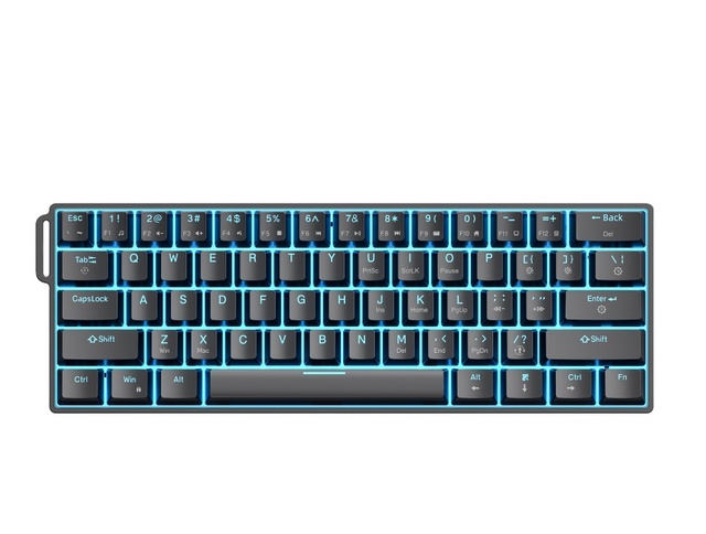 TAIDU K660 Fashion Mechanical Keyboard 60% Layout White Black Wired Keyboard Ice Blue Light