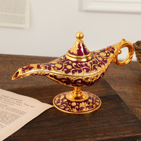 Lampe Magique Aladdin en Métal Vintage, Pot à Vœux Arabe Classique, Décoration d'Intérieur, Souvenir, Cadeau, Décoration de Table de Mariage