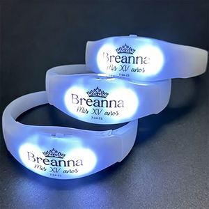 สายรัดข้อมือซิลิโคน LED กระพริบแสง ตอบสนองต่อเสียง พร้อมของแถมฟรี - Product Image 1