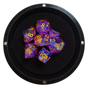 Sharp Edge Polyhedral <strong>Dice</strong> <strong>Set</strong> - 7-Piece Resin RPG <strong>Dice</strong> for DND, Tabletop Games, Custom <strong>Color</strong> Precision <strong>Dice</strong> - Product Image 1
