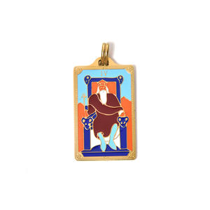 Retro personalizzato fatto a mano tarocchi fai da te con ciondolo in acciaio inossidabile accessori pendenti dipinti a goccia gioielli di moda - Product Image 6
