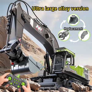 Mini-excavatrice télécommandée multifonctionnelle 3-en-1 2,4 GHz en alliage, avec effet de fumée simulé, jouet pour enfants, idéal comme cadeau - Product Image 3