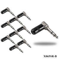 Connecteur audio mono mâle CE Akai à angle droit 1/4 (6,35 mm) à profil bas pour câble de raccordement haut-parleur et guitare