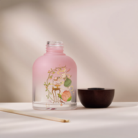 Bouteilles diffuseurs en verre dépoli dégradé personnalisées en usine, de 50 ml à 300 ml, récipients d'aromathérapie, logo et couleur personnalisables