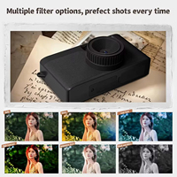 Cámara Digital Estilo Retro de 13MP sin Pantalla, Cámara Vintage para Niños y Principiantes, Fotografía Portátil, Diseño Compacto