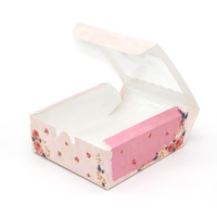 Cajas de Papel para Cupcakes Biodegradables con Materiales Reciclados, Laminación Mate Blanca, Personalizadas, con Ventana Segura para Alimentos, para Recuerdos de Bodas y Fiestas