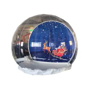 3m 4m 5m 6m 주문 거대한 옥외 눈 지구 거품 천막 크리스마스를 위한 팽창식 투명한 눈 공
