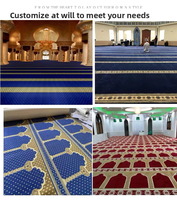 Tapis de prière personnalisés Axminster pour mosquée musulmane, tapis sur mesure en rouleau pour mosquée