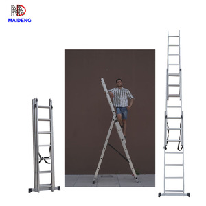 Thang Kết Hợp Mở Rộng 3 Phần Bằng Nhôm 5 Mét <span class=keywords><strong>6</strong></span> Mét 10 M THANG Công Nghiệp 3*9 Bậc - Product Image 1