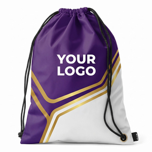 Borsa con coulisse personalizzata Ujoy con logo stampato, impermeabile in tessuto Oxford, per palestra e sport, zaino sportivo in tessuto non tessuto, promozionale - Product Image 1
