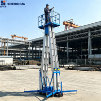 Plateforme élévatrice verticale mobile électrique à double mât en aluminium Shenghua GTWY certifiée CE, mini élévateur de personne pour intérieur
